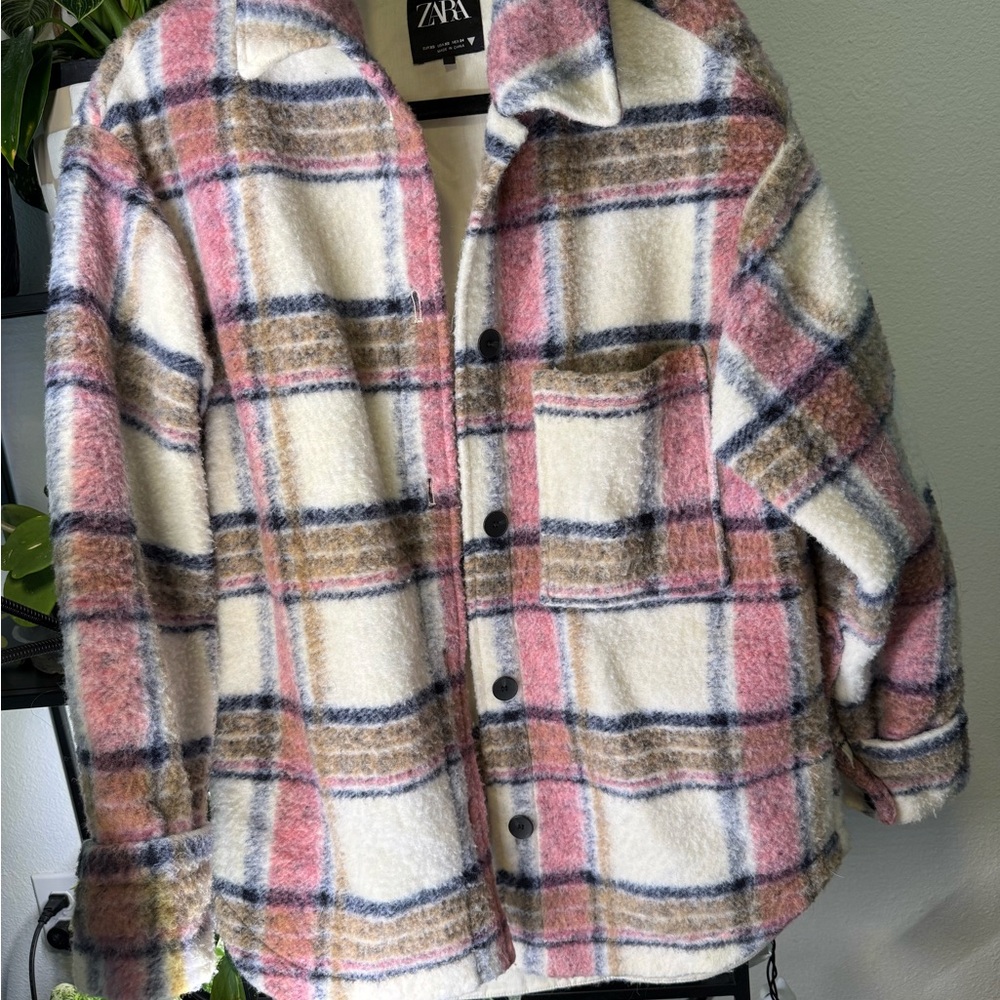 Zara Multicolor Plaid Jacket